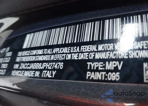 2018 Jeep Renegade Latitude Fwd из США, поврежденный, VIN ZACCJABB8JPH27476